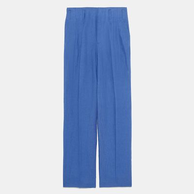 Linen Trousers With Darts from Zara