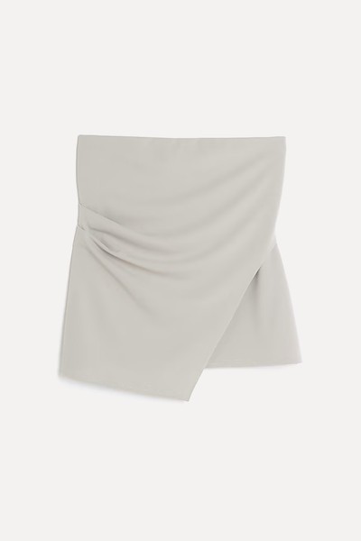 Grey Bandeau Asymmetric Top from River Island