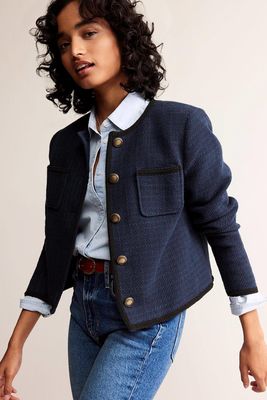 Trimmed Textured Jacket from Boden