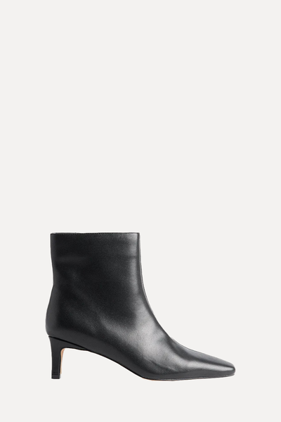 Leather Stiletto Ankle Boots from NA-KD