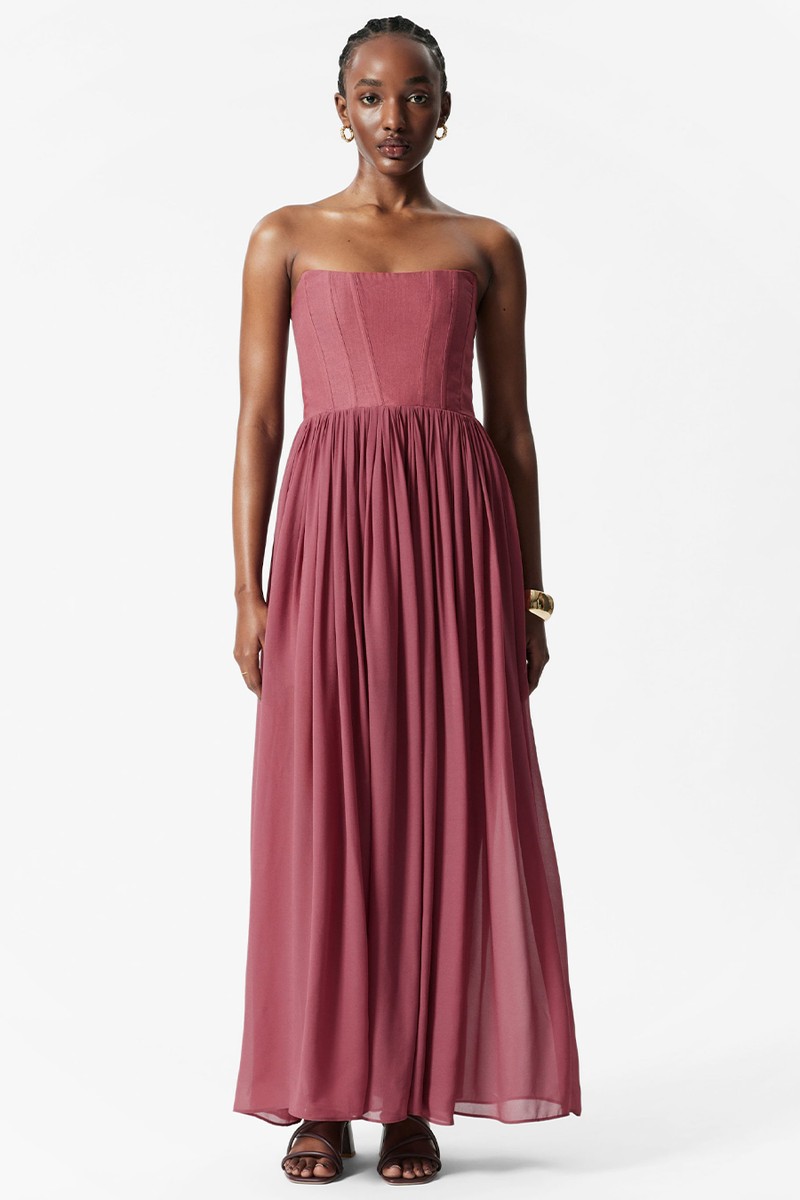 Sheer Corset Maxi Dress