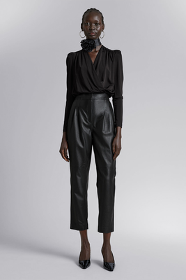 Tapered Leather Trousers, £299 | & Other Stories