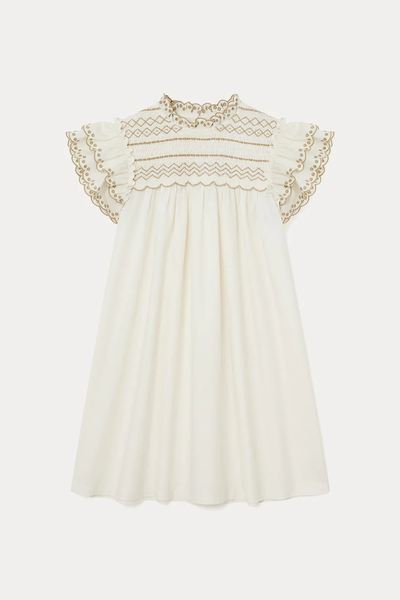 Embroidered Dress With Smocking  from Bonpoint 