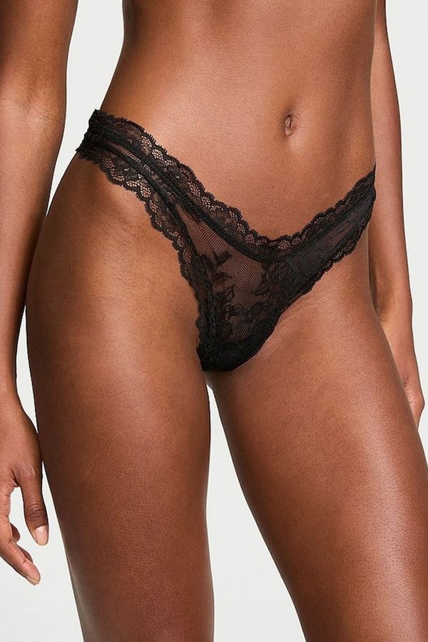Rose Lace Thong