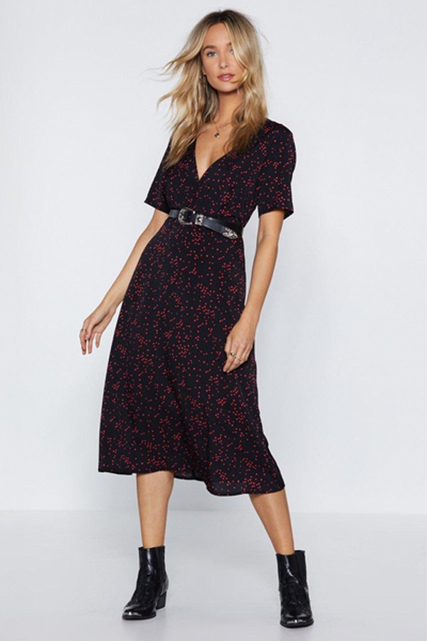 In A Rough Spot Midi Dress