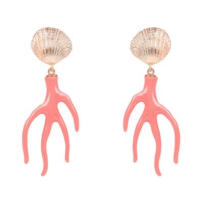 Scallop Shell Ball Drop Earrings from Latelita