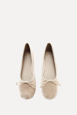 Ballerina Shoes With Velvet Bows 