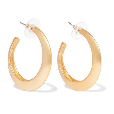 Curve Gold-Tone Hoop Earrings