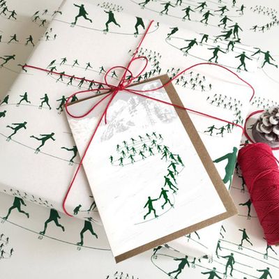 Ice Skating Christmas Wrapping Paper