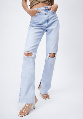 Z1975 Slim Flared Ripped Jeans from Zara