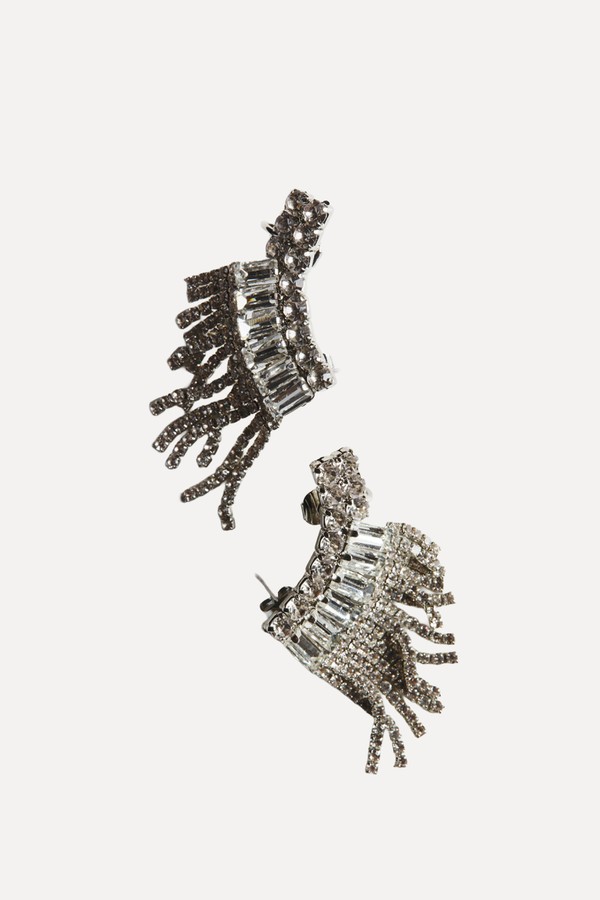  Wing-Shaped Rhinestone Earrings from H&M