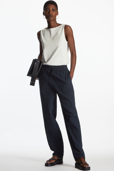 Regular-Fit Elasticated Seersucker Trouser from Cos