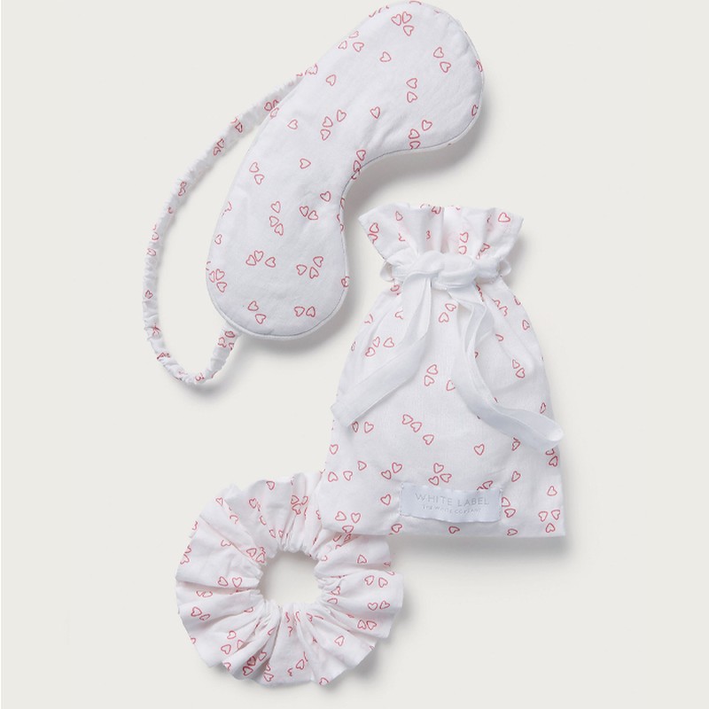 Cotton Heart-Print Sleep Gift Set