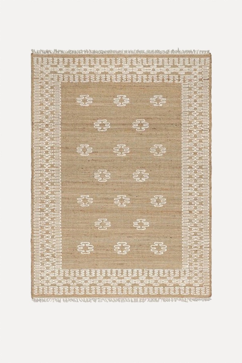Cucito Stitched Jute Rug from Birdie Fortescue