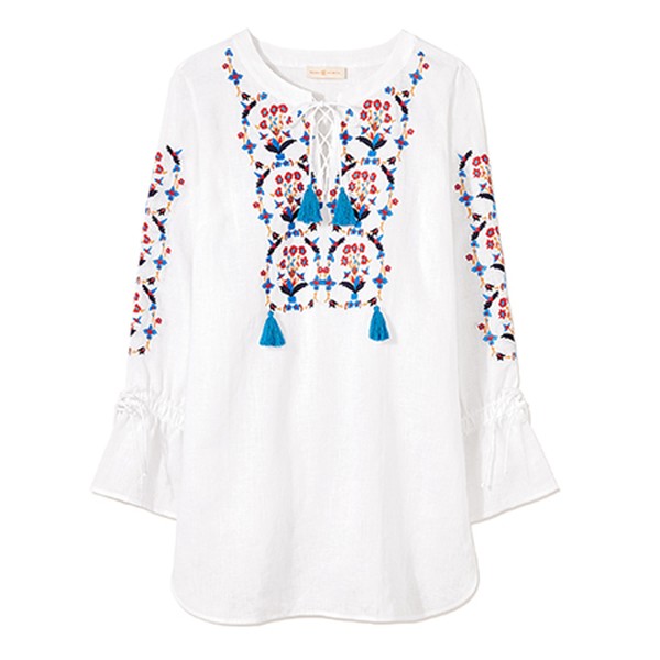 Wildflower Embroidered Beach Tunic