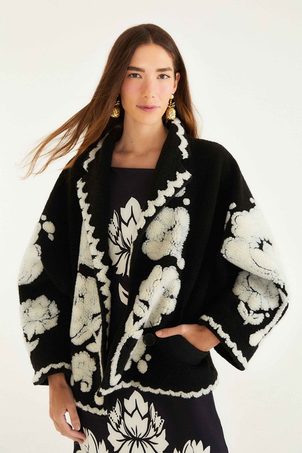 Floral Arabesque Fleece Coat from FARM Rio