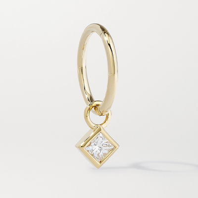 2.5mm 18-Karat Gold Diamond Hoop Earring from Maria Tash