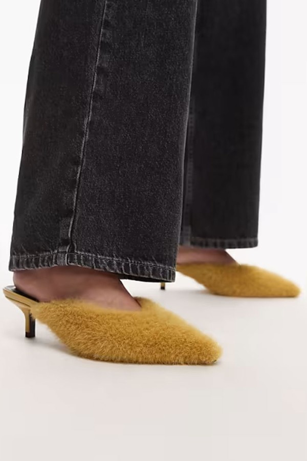 Swirl Mid Heeled Mules from ASOS DESIGN