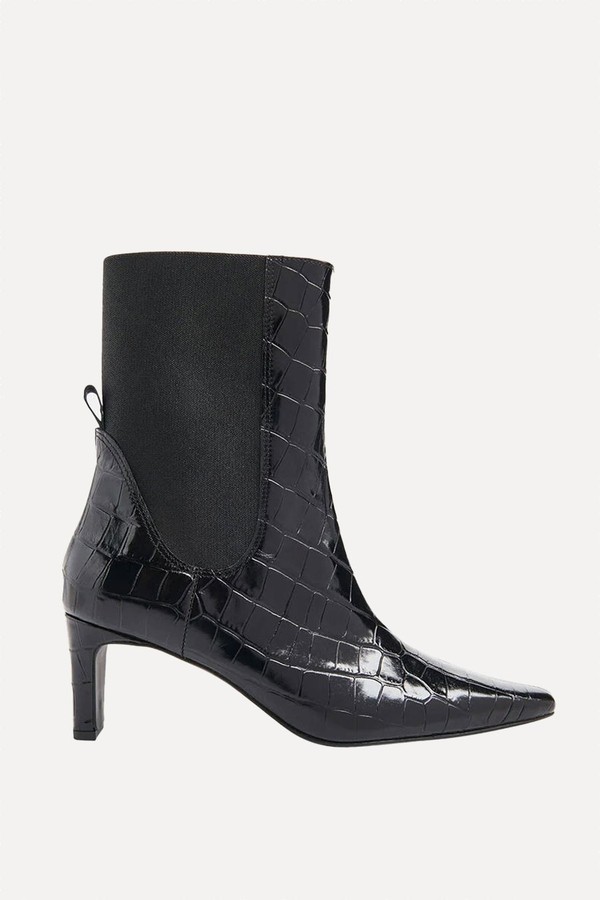 Darla Croc Heeled Boots from Whistles