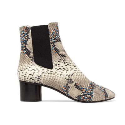 Python-Effect Leather Boots from Isabel Marant