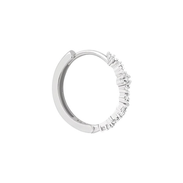 Crystal Conch Hoop In Silver