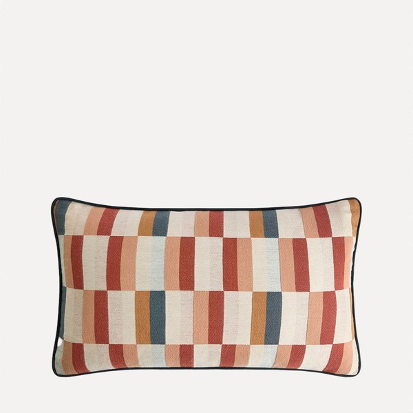 Pure Cotton Geometric Bolster Cushion from  Marks & Spencer