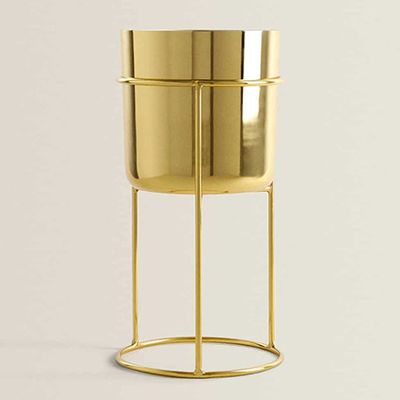 Gold Iron Flowerpot