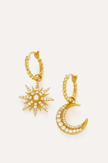 Moonlight Charm Hoop Earrings from Missoma x Harris Reed 