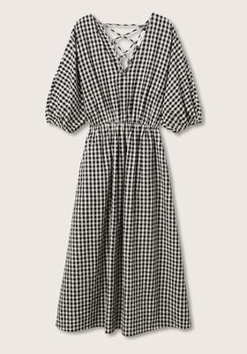 Gingham Check Cottoned Dress from Mango