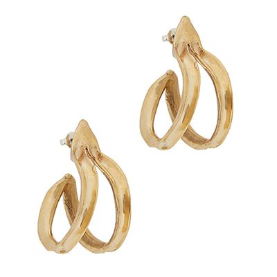 Double Kiki Gold-Tone Hoop Earrings from Ariana Boussard-Reifel