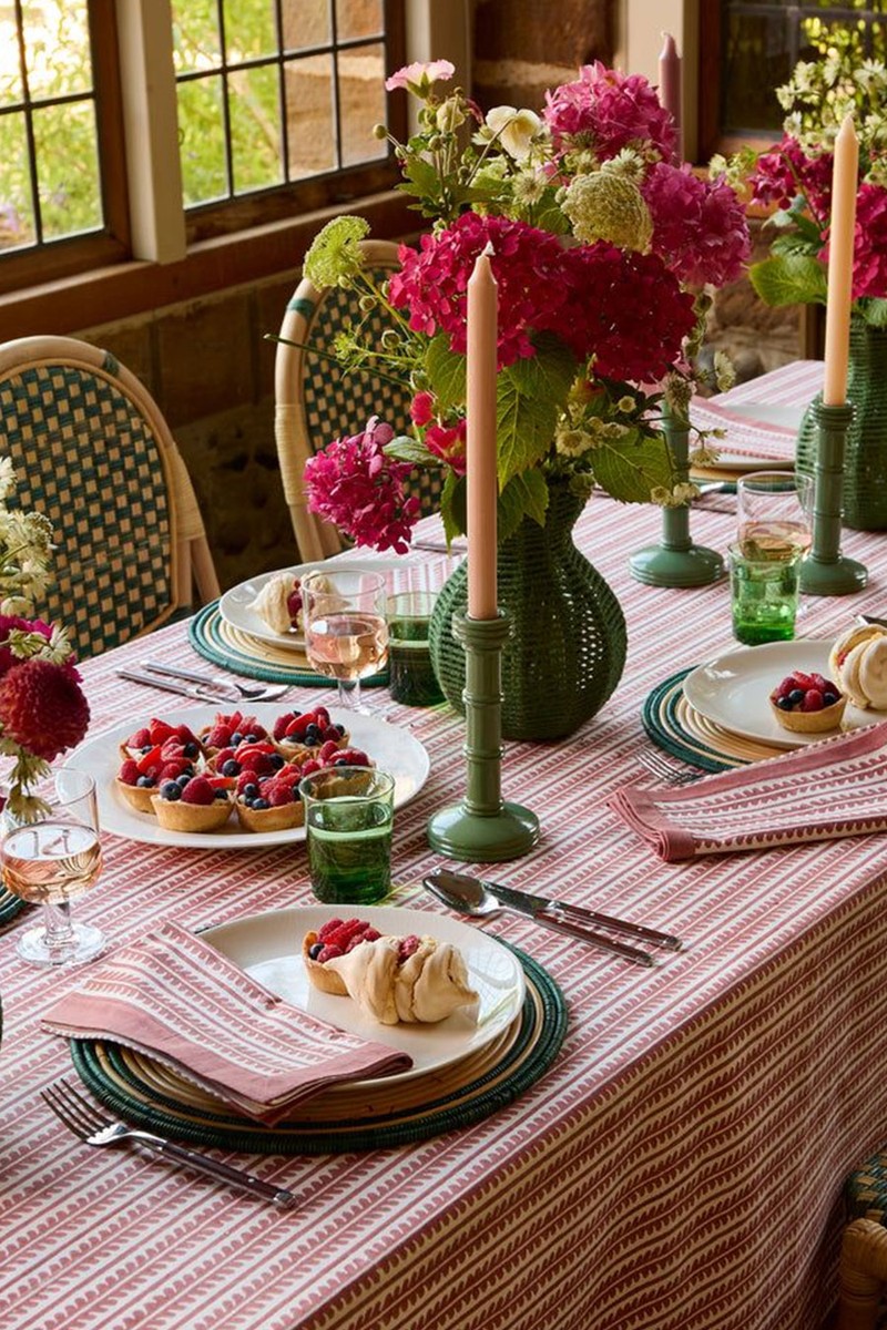 Gloss Painted Wooden Column Candlestick from Birdie Fortescue