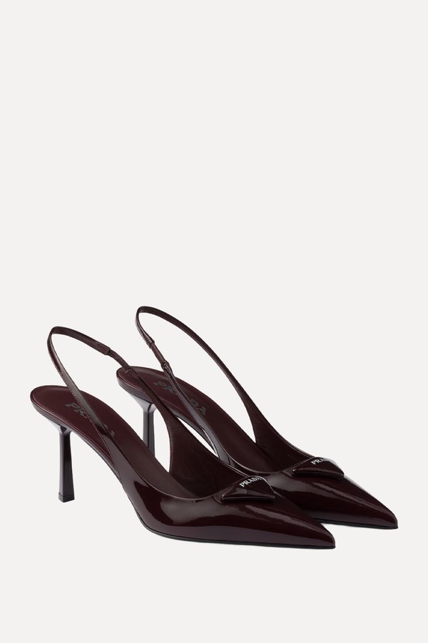 Patent Leather Slingback Pumps