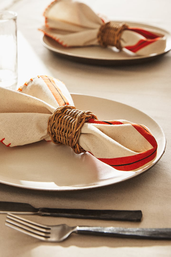 Rattan Napkin Ring (Pack Of 4) £15.99 | Zara