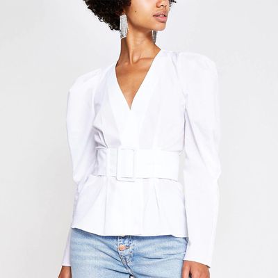 White Belted Shirt
