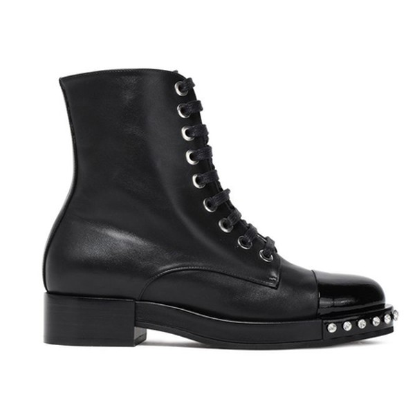 Crystal-Embellished Leather Boots from No21