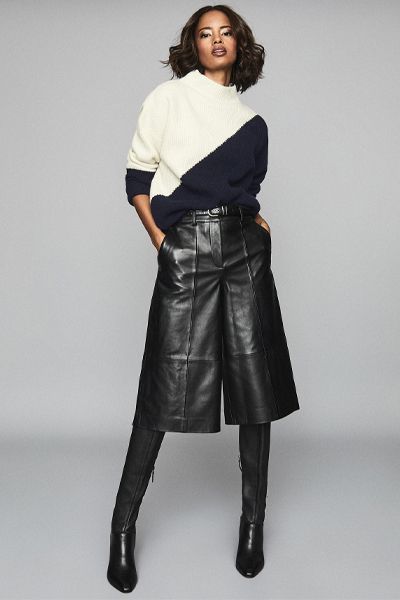 Lotte Leather Culottes from Reiss