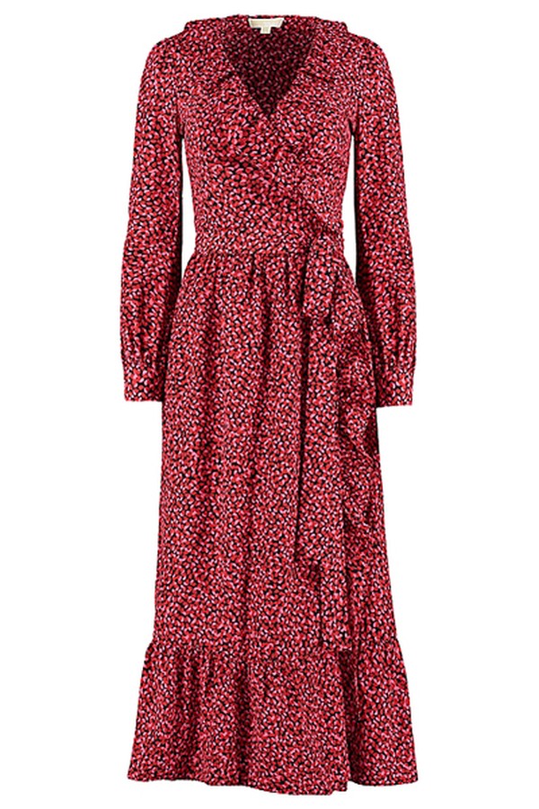 Petal Crepe Ruffled Wrap Dress from Michael Kors