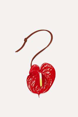 Anthurium Floral Bag Charm from Loewe