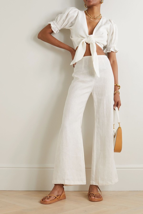 Ottavio Linen Wide-Leg Pants from Faithfull The Brand