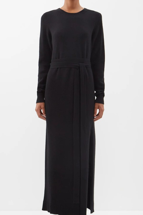 Cashmere-Blend Thigh-Split Dress from Raey