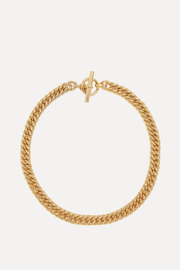 Small Gold Curb Chain Necklace from Tilly Sveaas