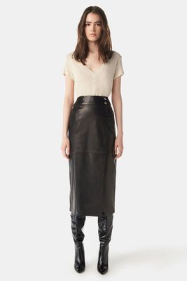 Orla Leather Midi Skirt  from Iro Paris