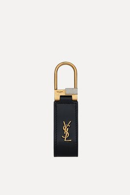 Tiny Cassandra Keyring in Smooth Leather from Saint Laurent