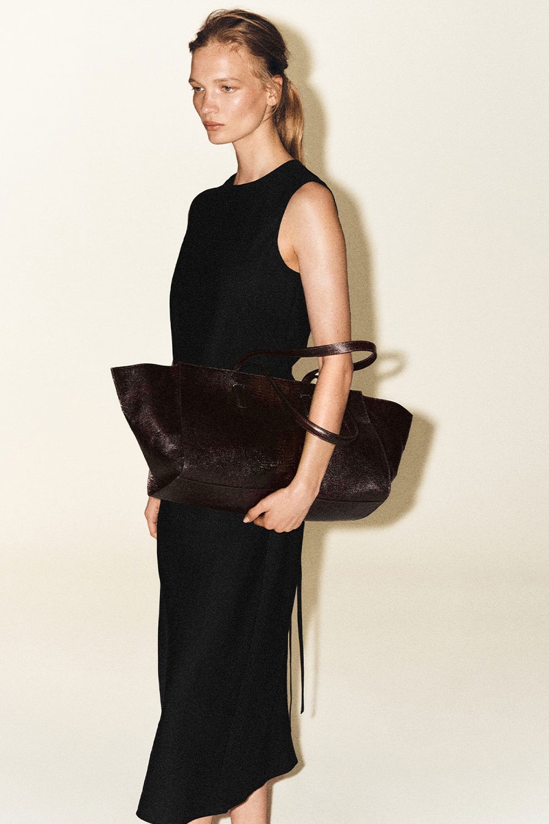 Bias-Cut Linen-Blend Midi Dress