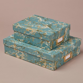 Handmade Marbled Archival Box No.5