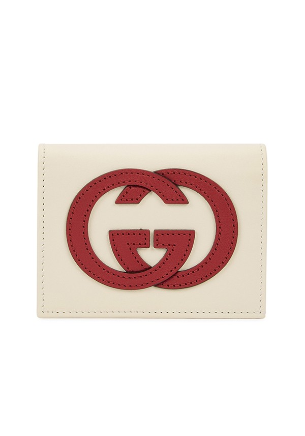 GG Basket Cream Leather Wallet from Gucci