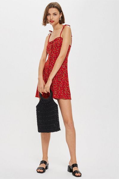 Button Through Mini Dress from Topshop