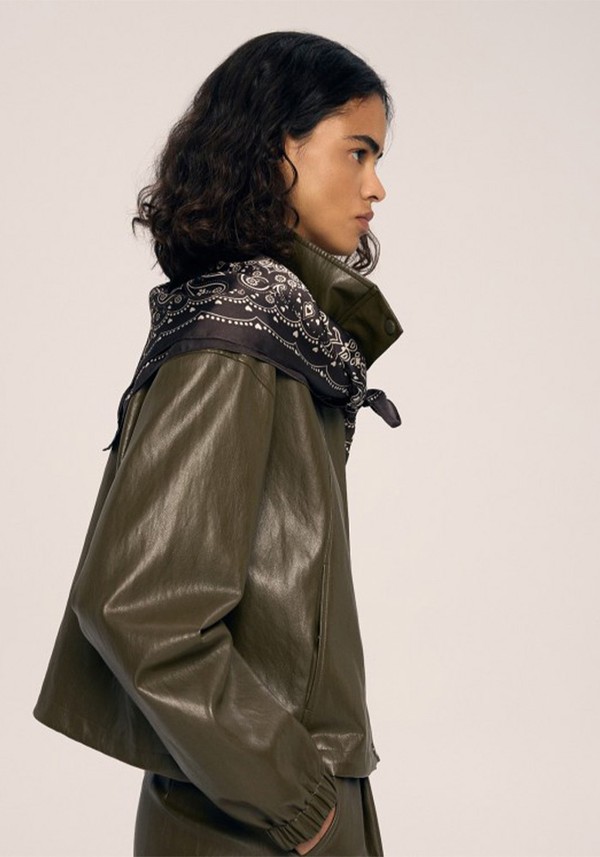 Jacket With High Stand Up Collar