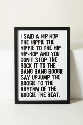 Rapper's Delight Hip To The Hop Wall Art from Oliver Bonas