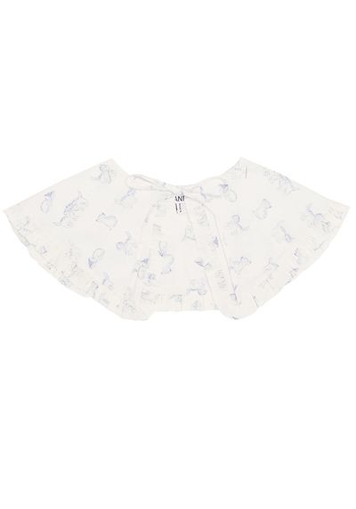 Kitten-Print Poplin Collar from Ganni